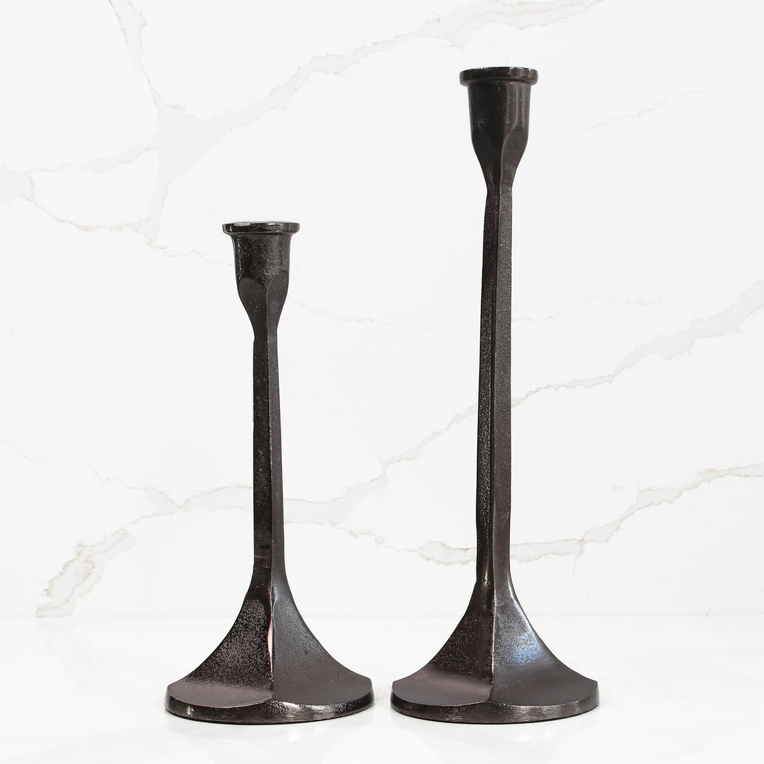 Small Rustic Black Candleholder