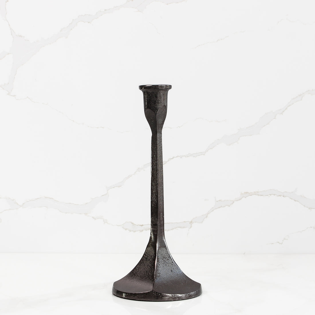 Small Rustic Black Candleholder