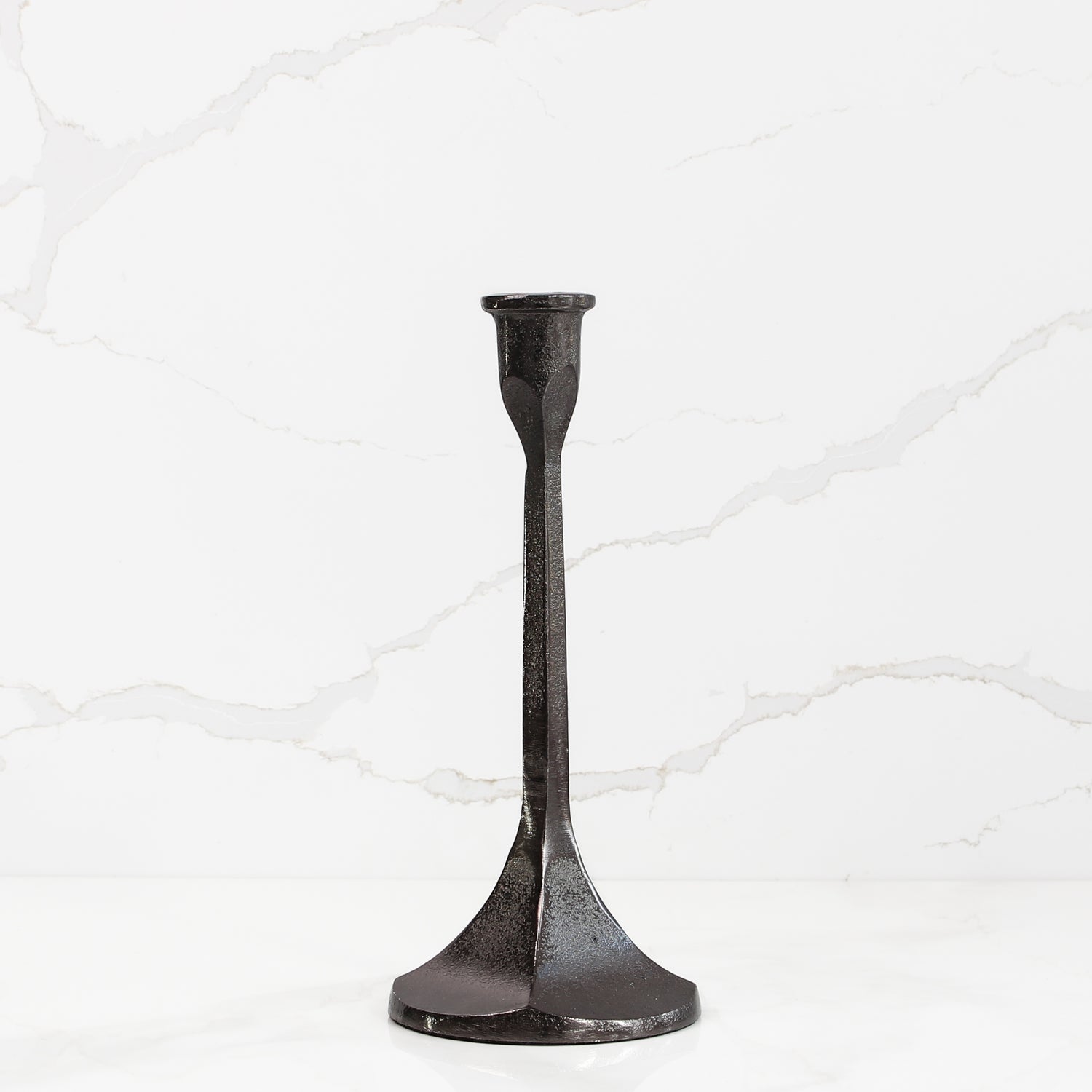 Small Rustic Black Candleholder