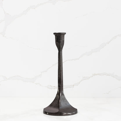 Small Rustic Black Candleholder