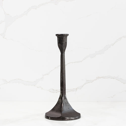 Small Rustic Black Candleholder