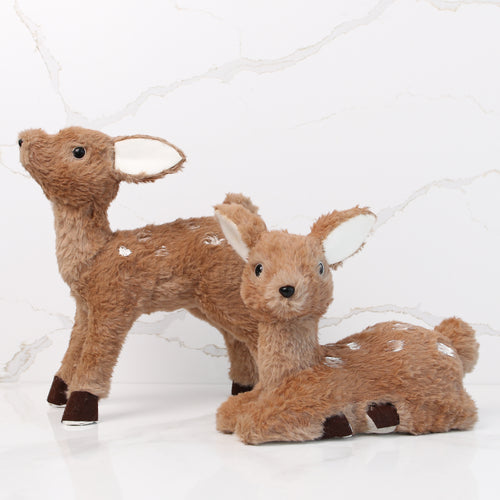 DOORBUSTER Woodland Deer Figures- Set of 2 - Interior Delights