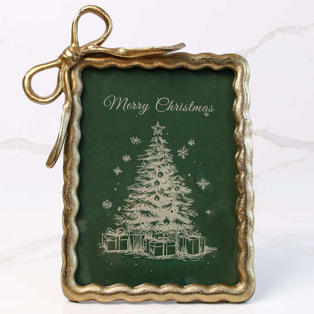 Large Gold Ribbon Photo Frame