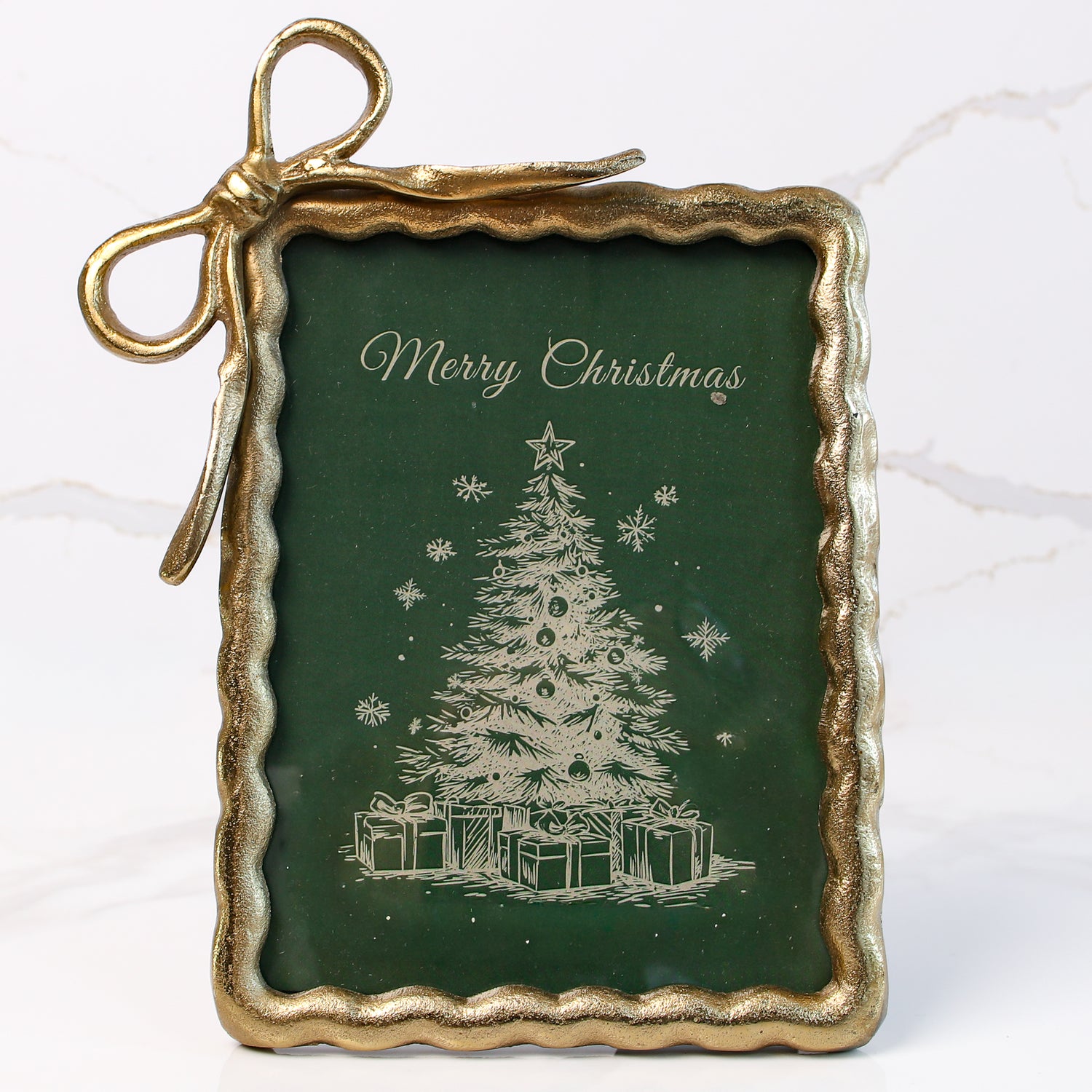 Large Gold Ribbon Photo Frame