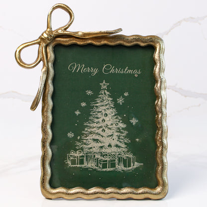 Large Gold Ribbon Photo Frame