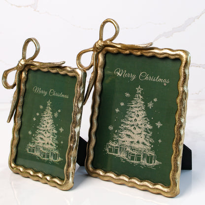 Small Gold Ribbon Photo Frame