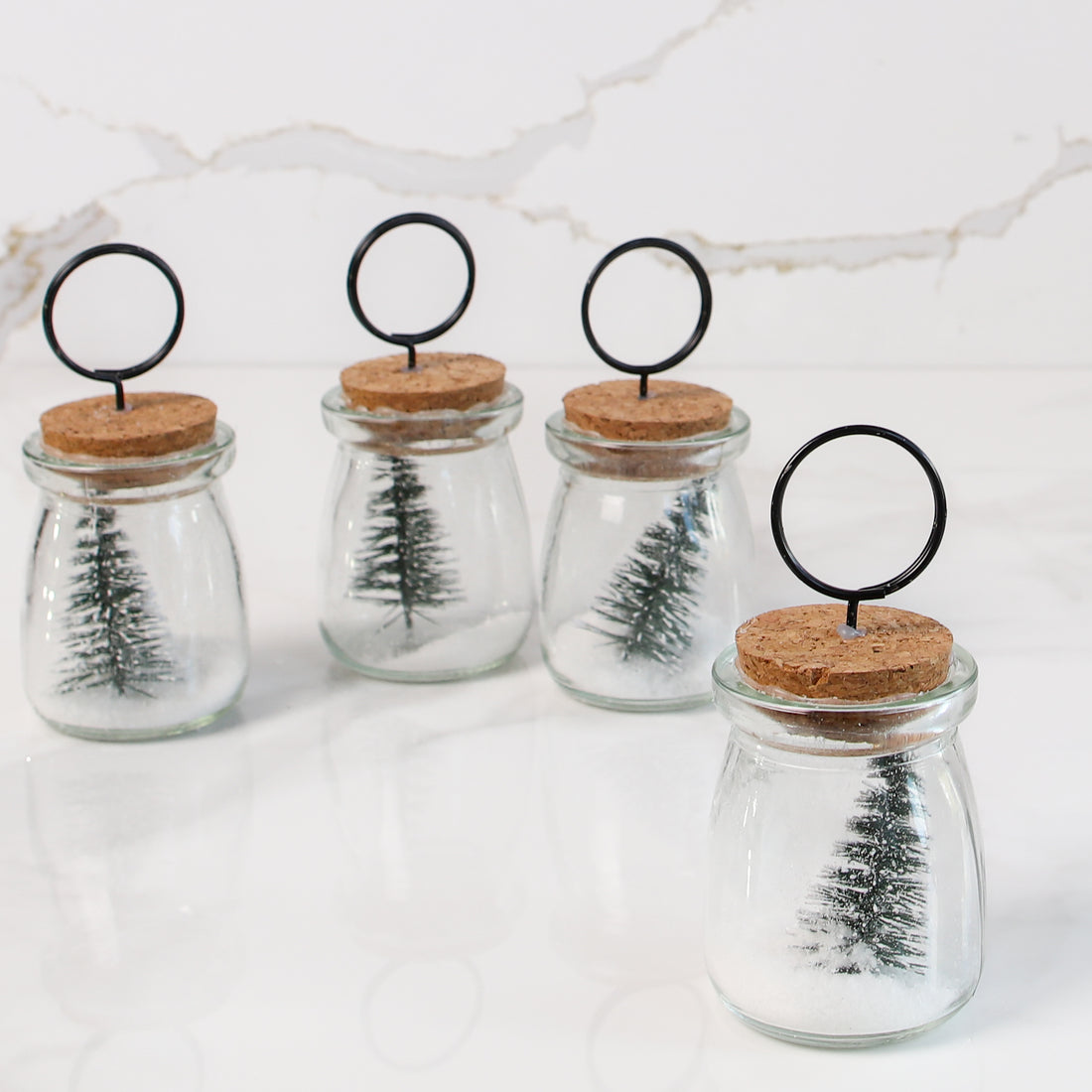 Set of 4 Tree Jar Card Holders