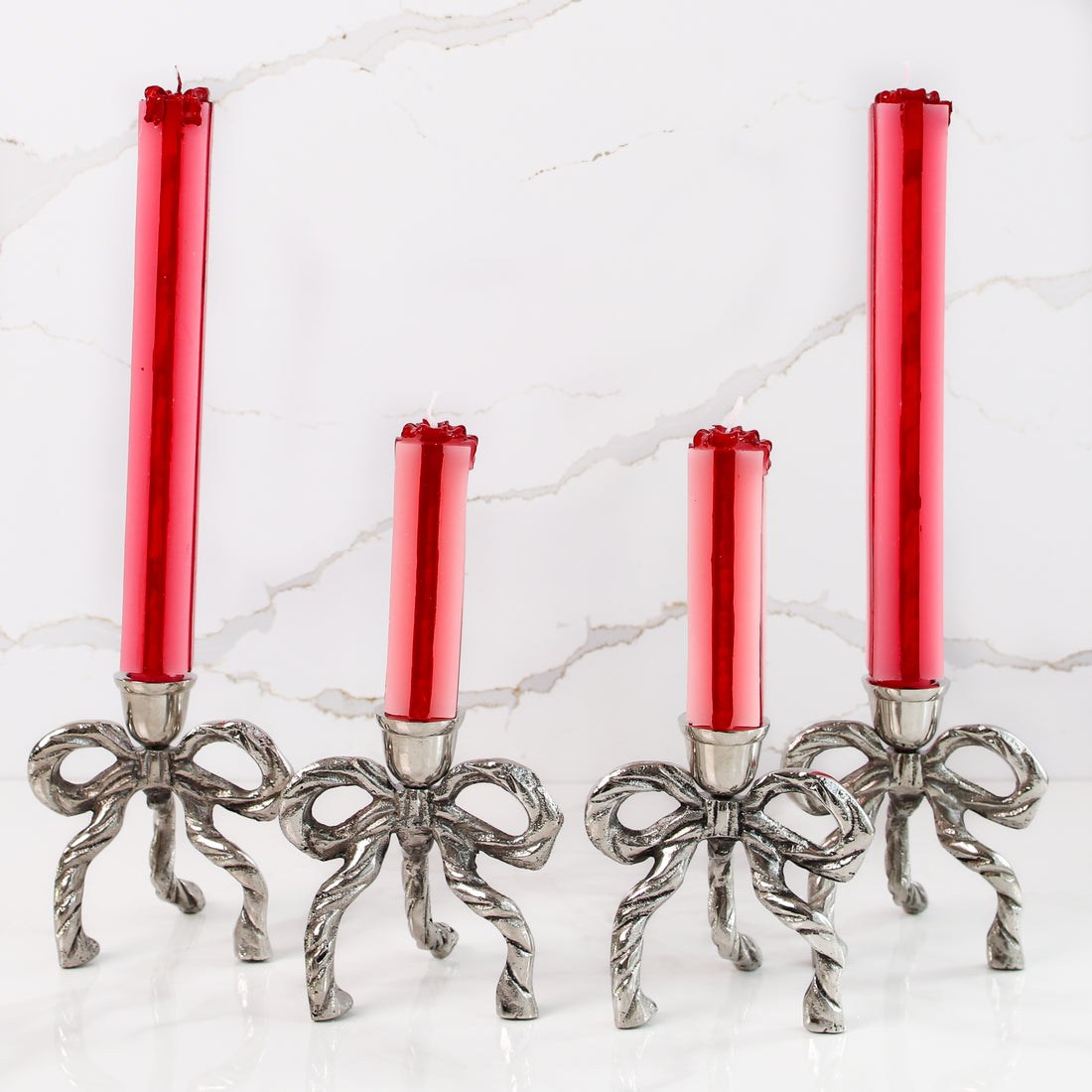 Pink And Red Gift Box Taper Candles- Set of 2