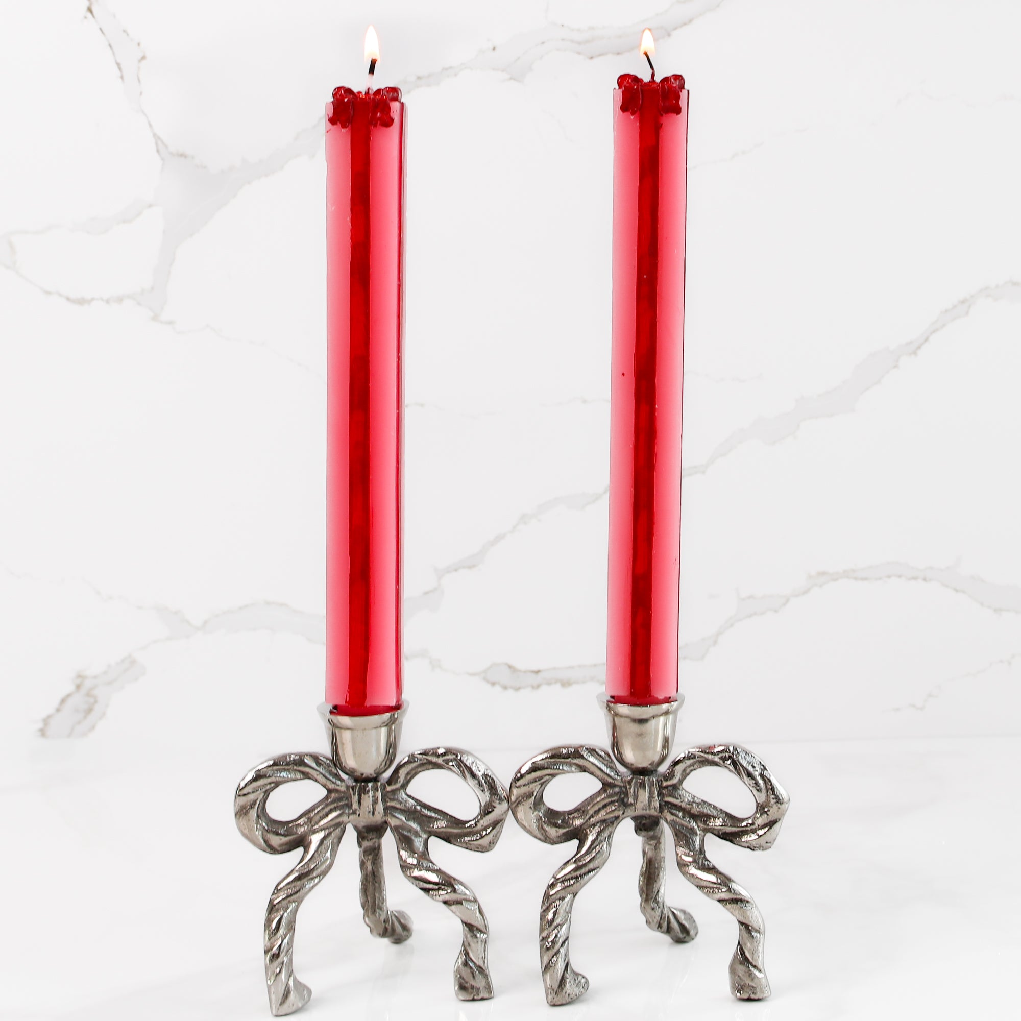 Pink And Red Gift Box Taper Candles- Set of 2