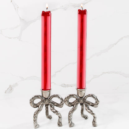 Pink And Red Gift Box Taper Candles- Set of 2