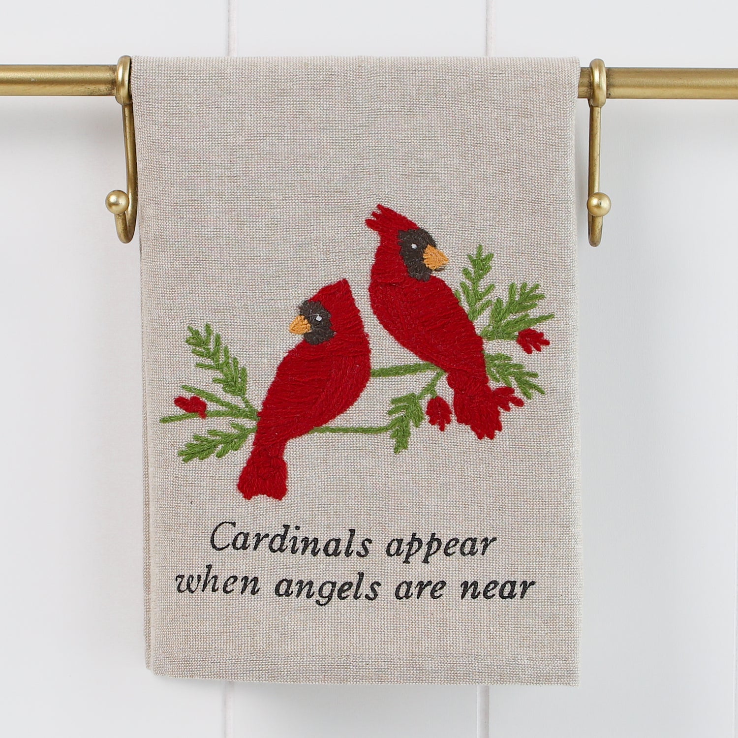 Embroidered Cardinal Towels- 2 Styles