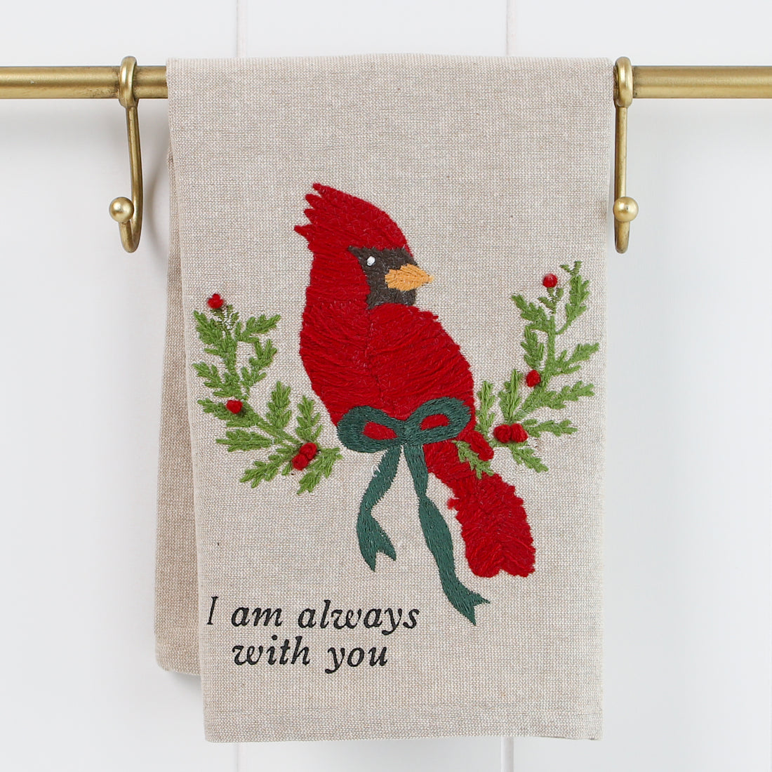 Embroidered Cardinal Towels- 2 Styles