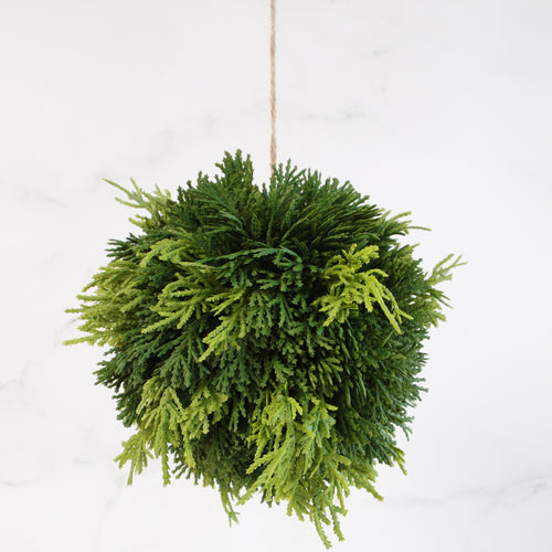 6" Real Touch Cedar Ball with Rope