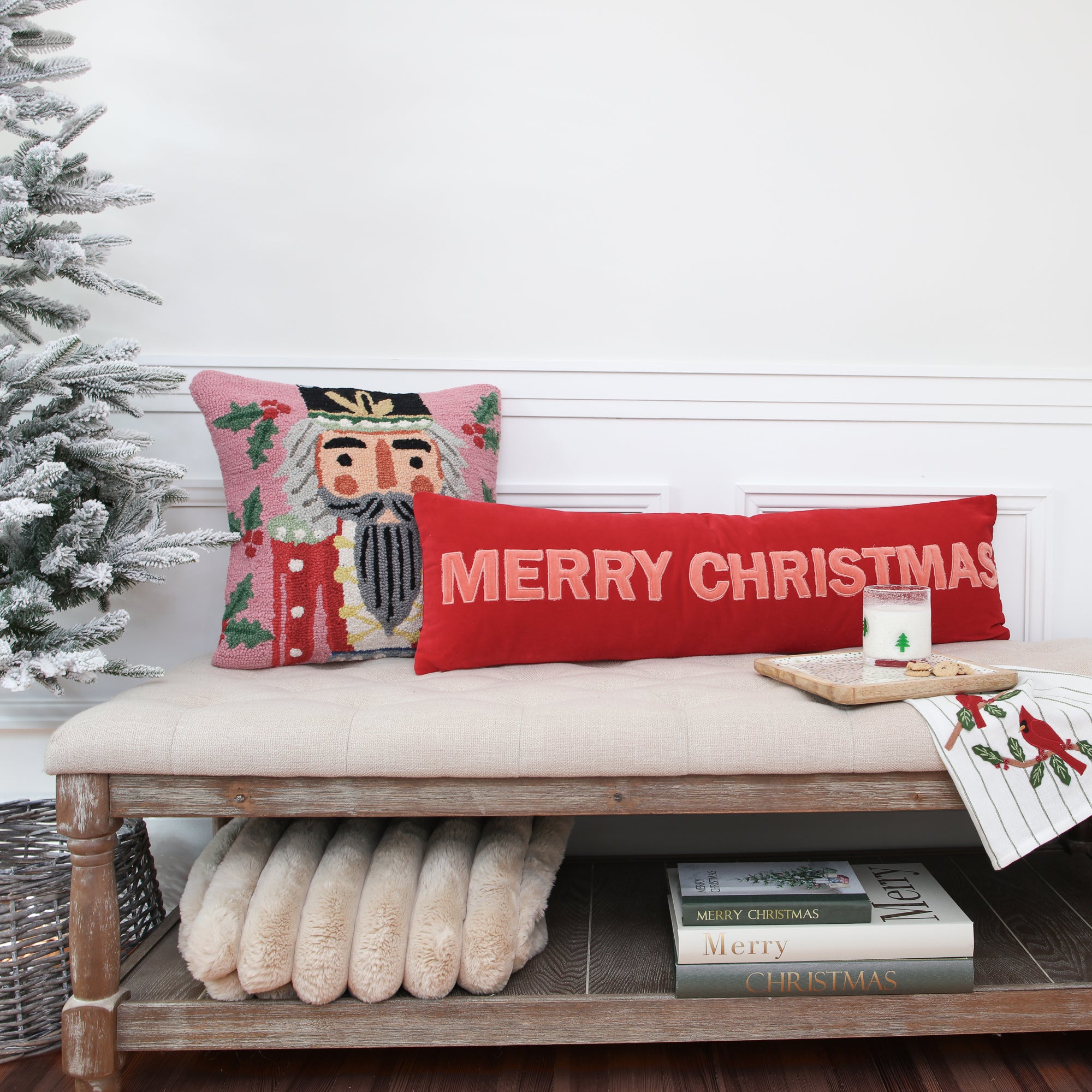 Square Nutcracker Wool Pillow