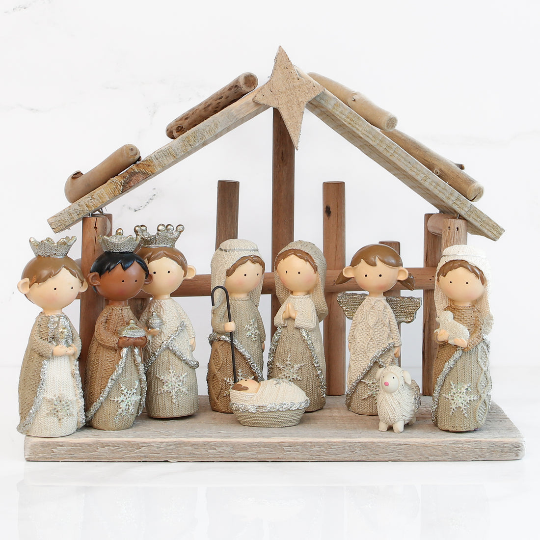 9 Piece Nativity Set 4.5&quot;