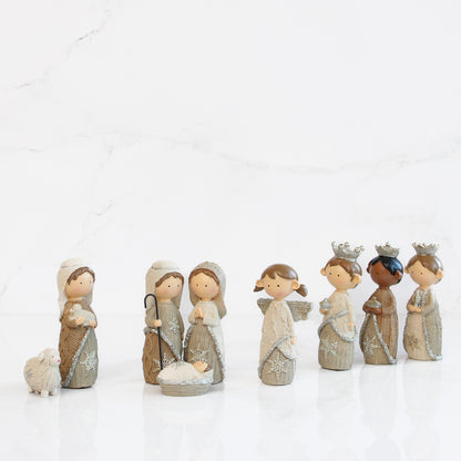 9 Piece Nativity Set 4.5&quot;