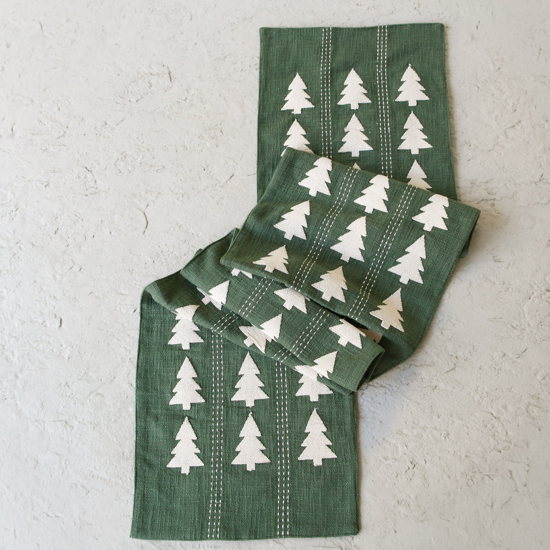 Embroidered Tree Table Runner