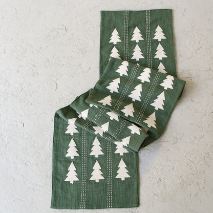 Embroidered Tree Table Runner