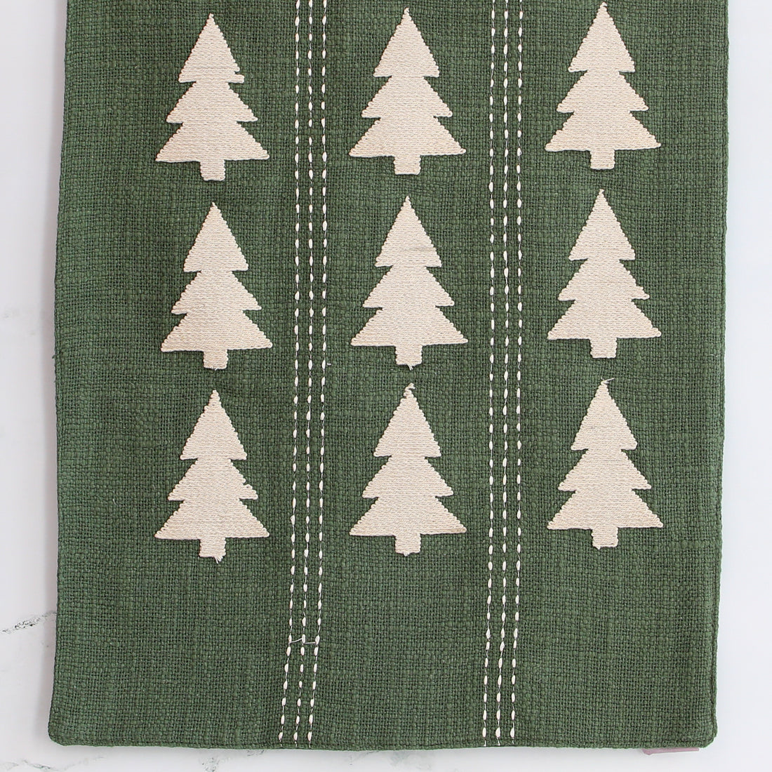 Embroidered Tree Table Runner