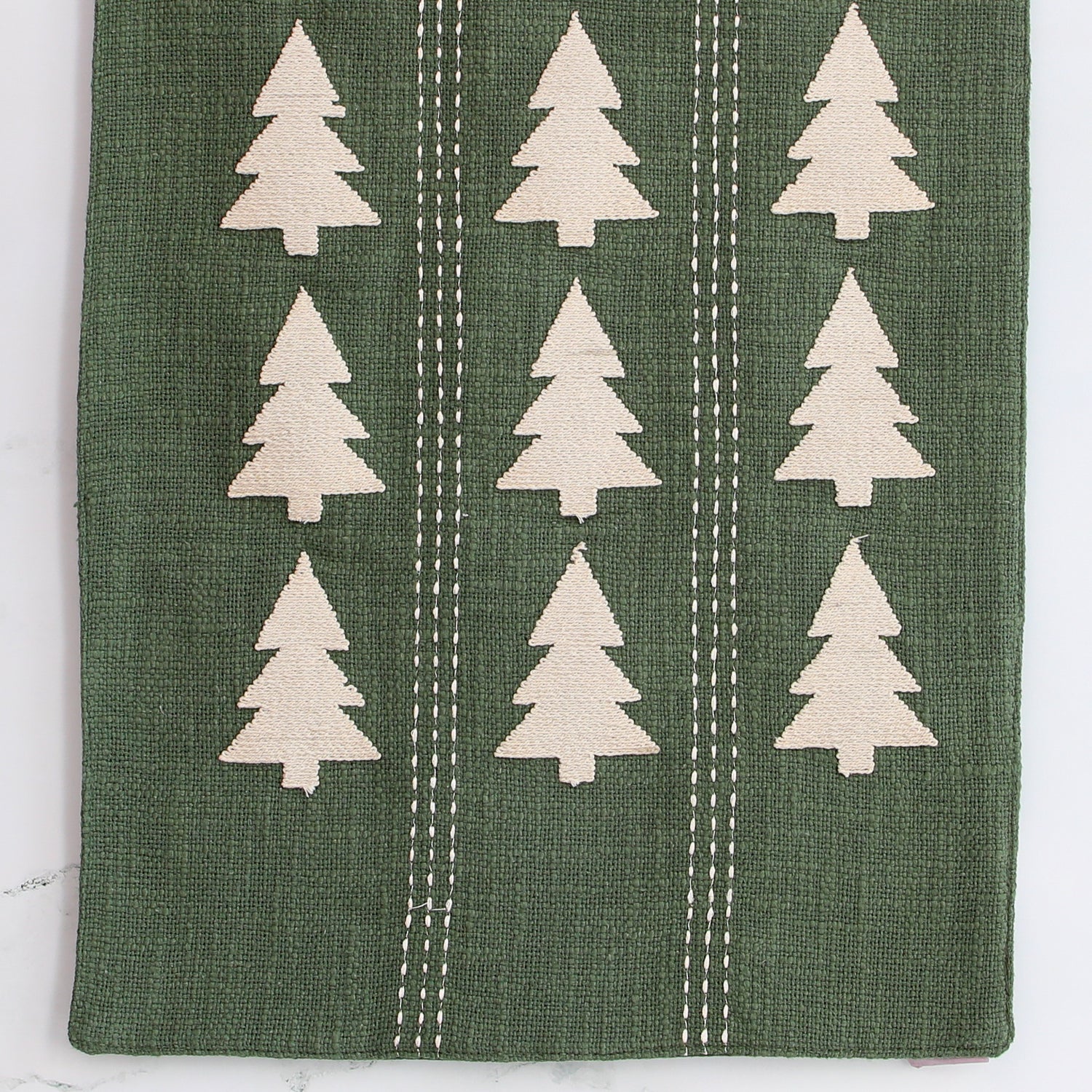 Embroidered Tree Table Runner