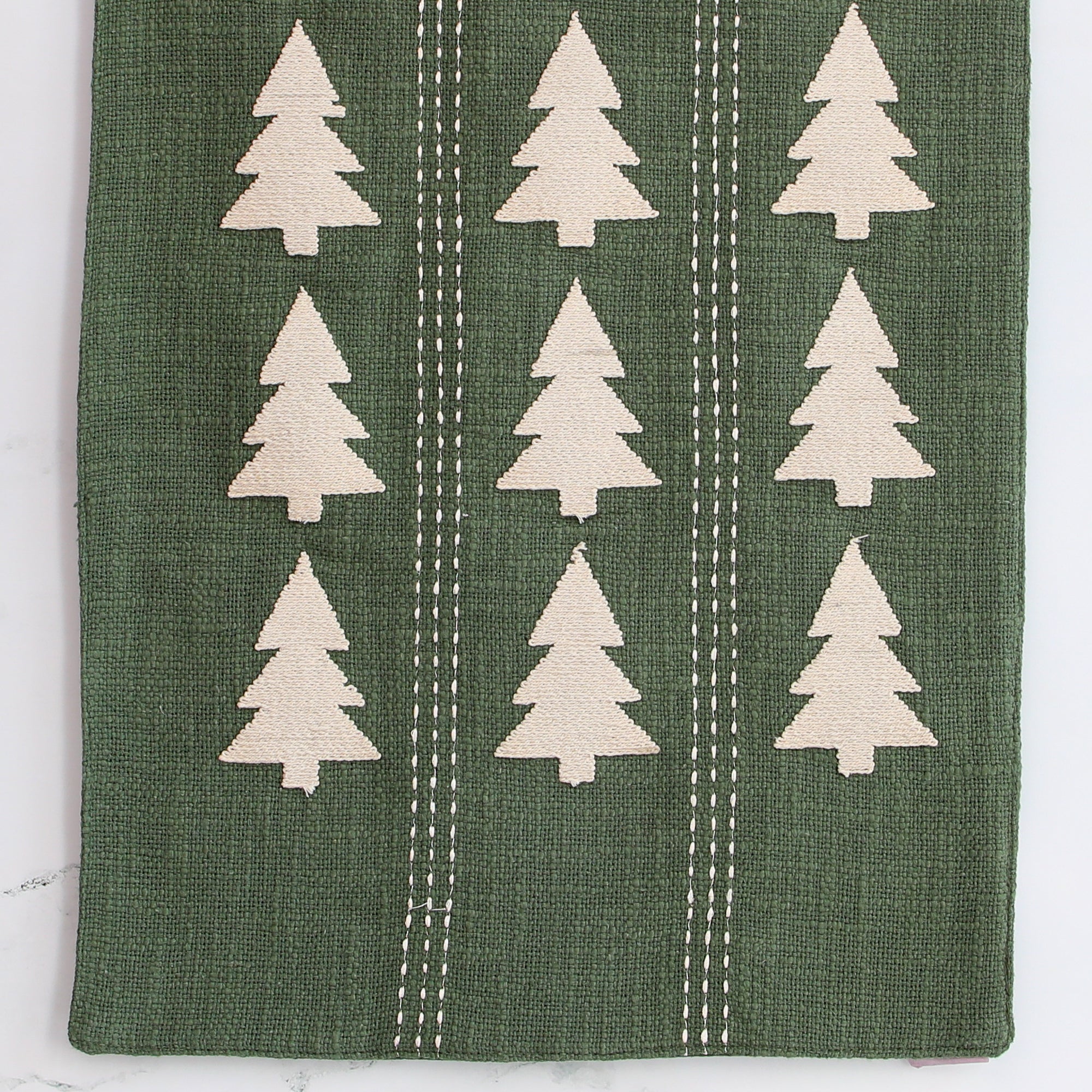 Embroidered Tree Table Runner