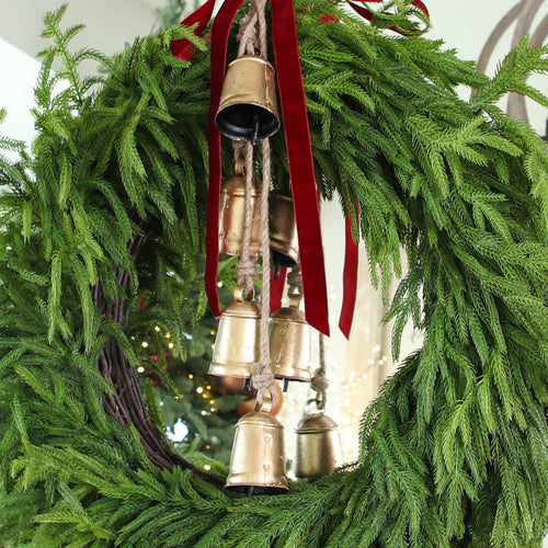 DOORBUSTER Vintage Flared Bells on Jute Hanging Rope