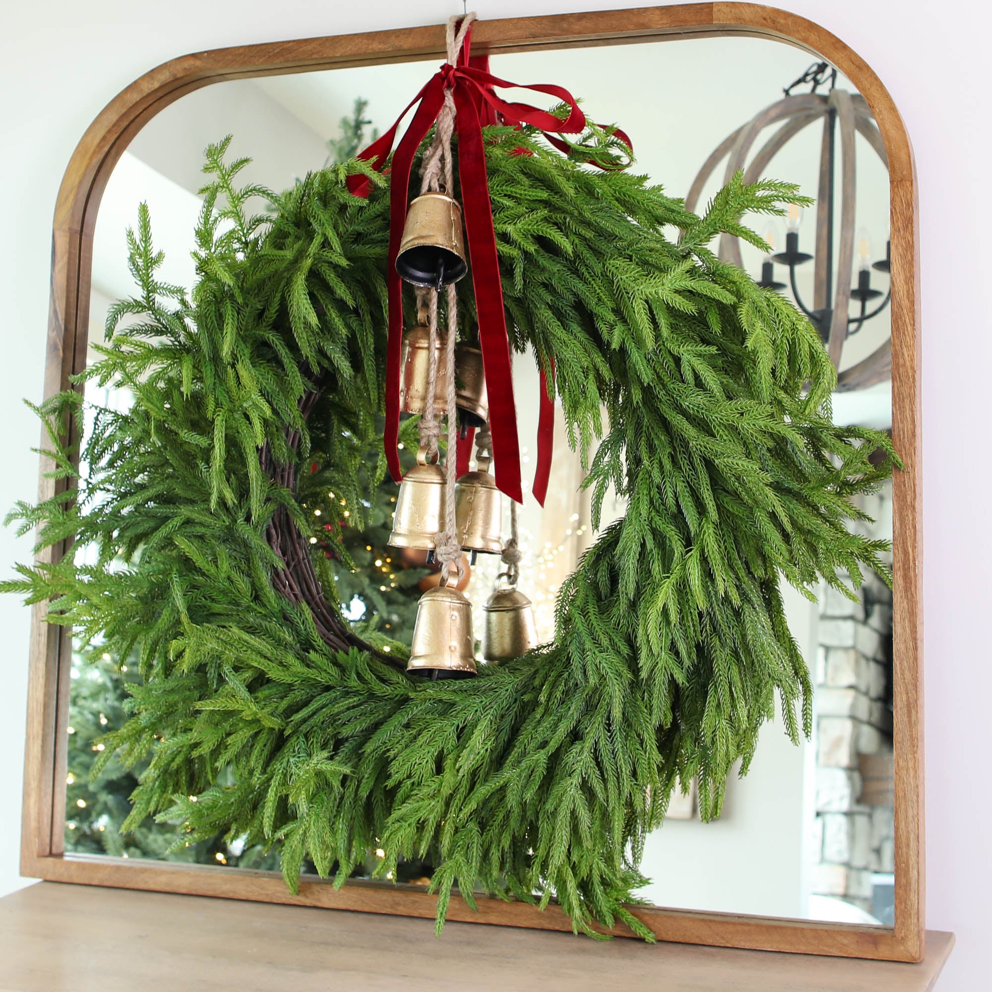 30&quot; Natural Touch Norfolk Pine Wreath - Interior Delights