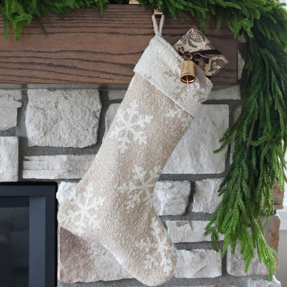 Woven Snowflake Stocking