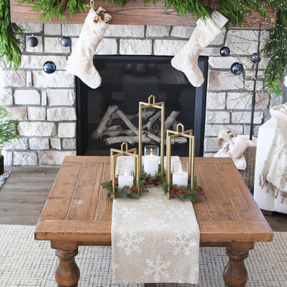ARRANGEMENT: Mod Lantern Set with Candles and Rings