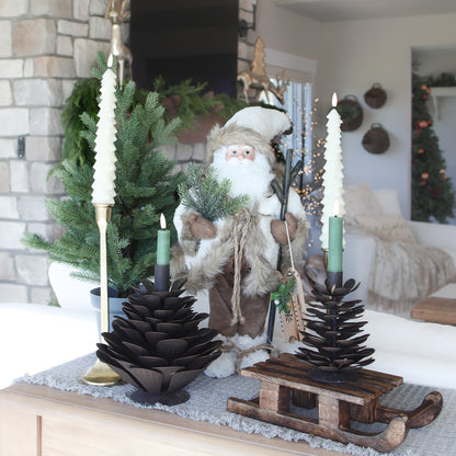 Small Antique Gold Candleholder