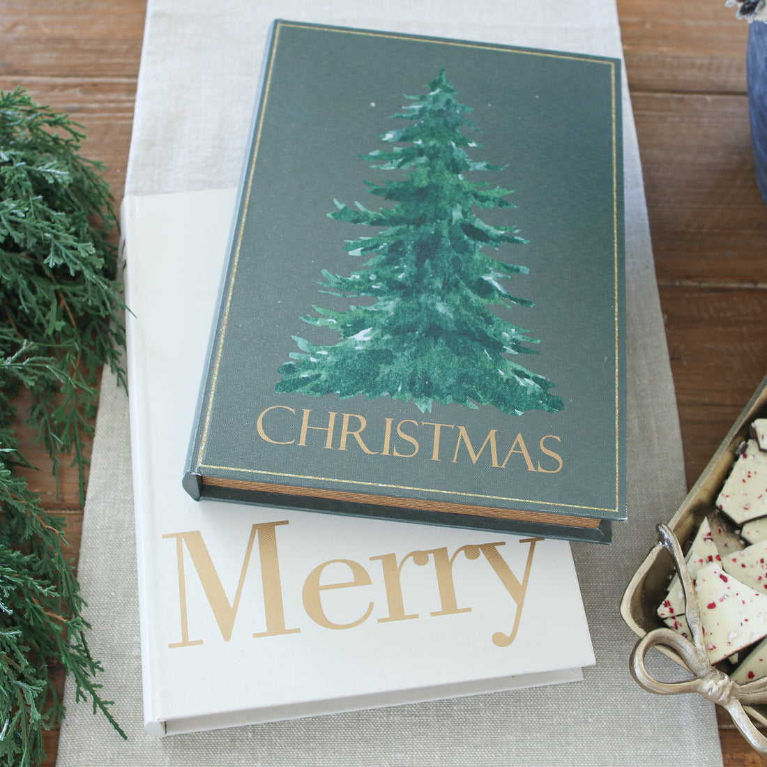 SOLD OUT FOR SEASON Merry Christmas Storage Boxes- Set of 2
