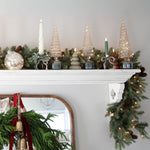 9-Foot Pre-Lit Warm Glow Pre Lit Garland with Pinecones