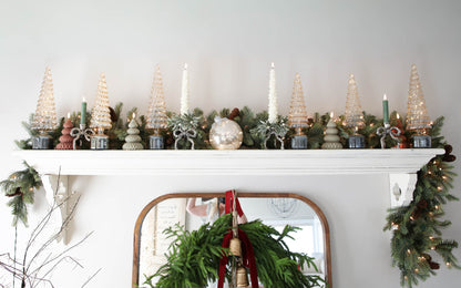 Light Up Glass Ornament with Flat Resting Base - Silver