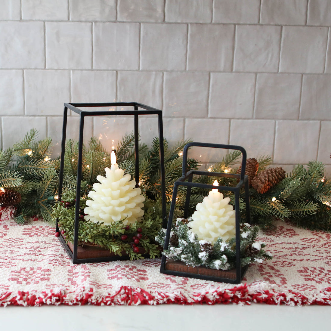 Scandinavian Woven Cotton Table Runner - Interior Delights