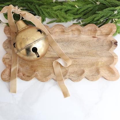 Vintage Golden Bell with Star Cutouts - Interior Delights