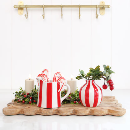 4.5&quot; Snowy Boxwood and Berry Taper Sized Candle Ring