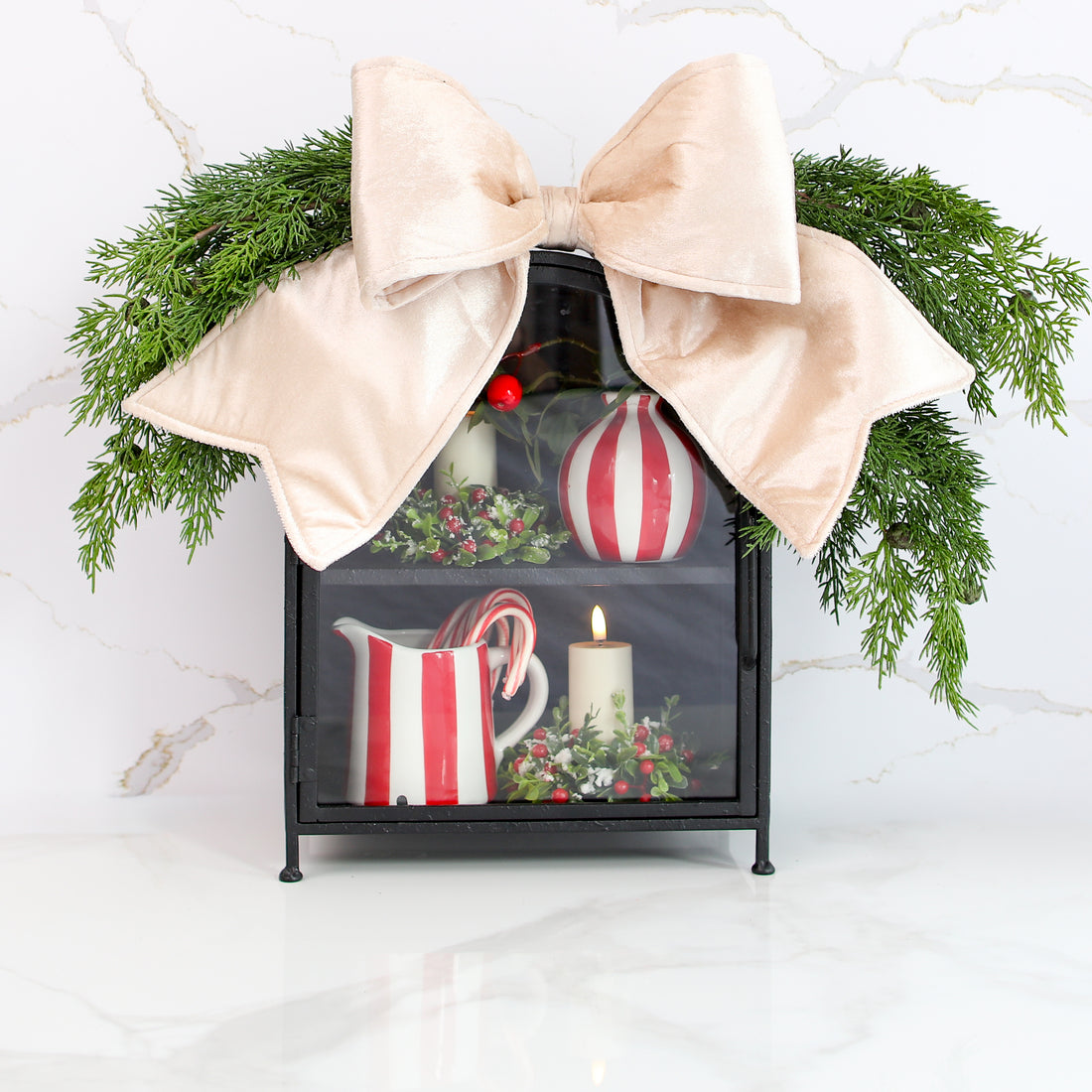 Textured Metal Wall Cabinet with Glass Door- Choice of 2 colors