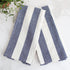 Blue and Cream Wide Stripe Towels, Set of 2 - Interior Delights