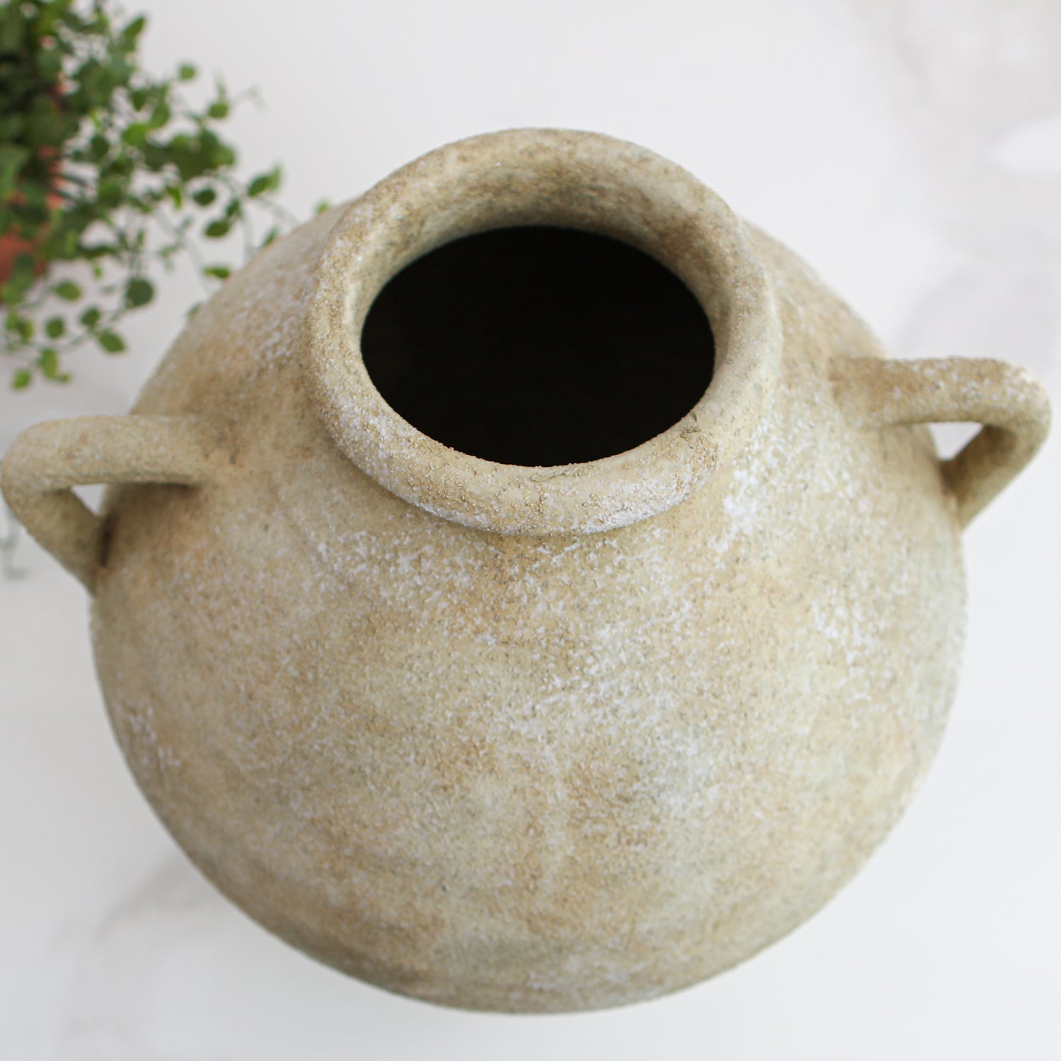 12" Artisan Wash 2 Handle Jug Vase - Interior Delights