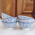 4" Blue Floral Small Bowls, Set of 6 - Interior Delights