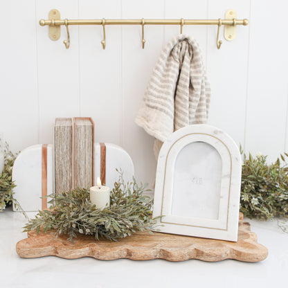 8" Mixed Sage Mini Candle Ring - Interior Delights