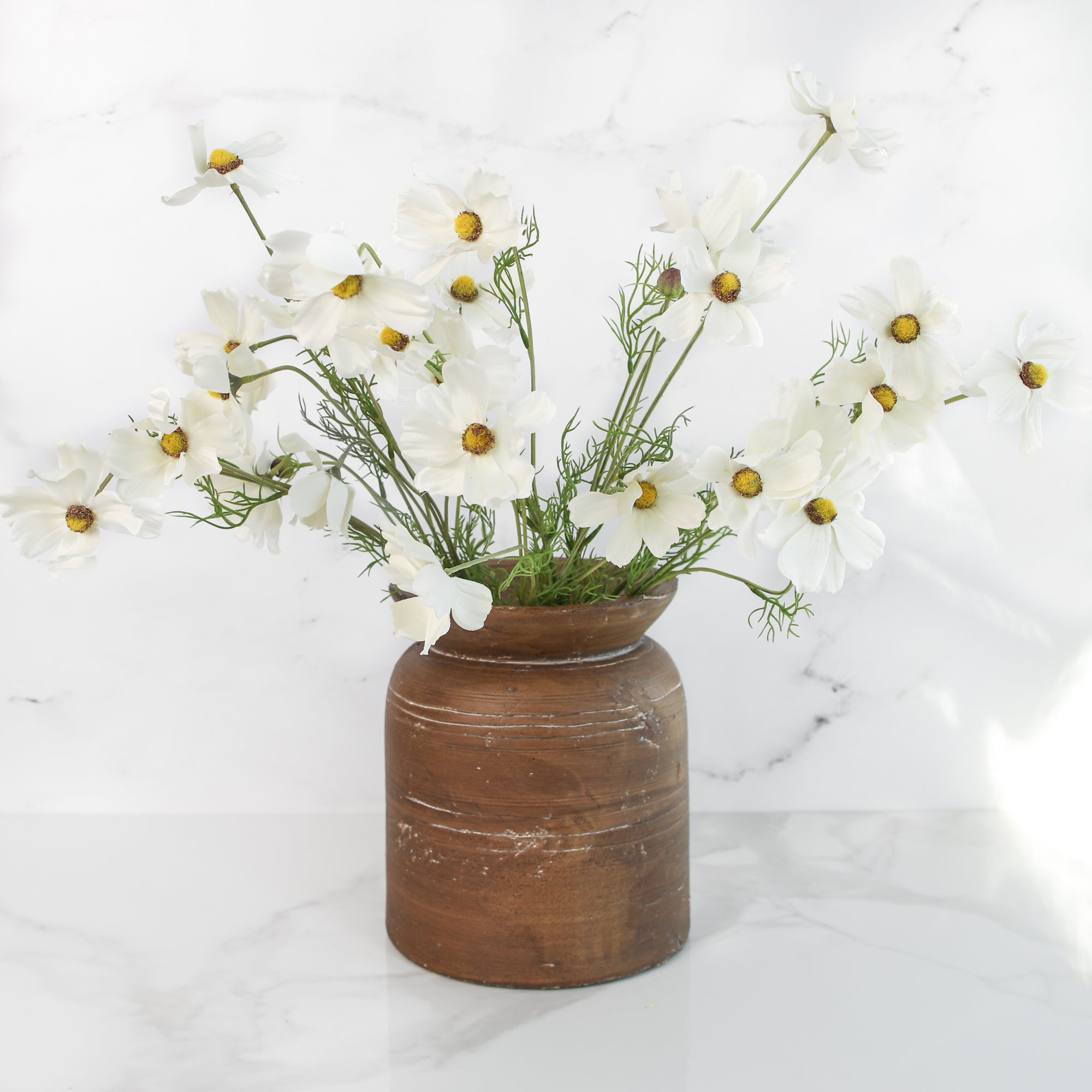 32" White Cosmos Stem - Interior Delights