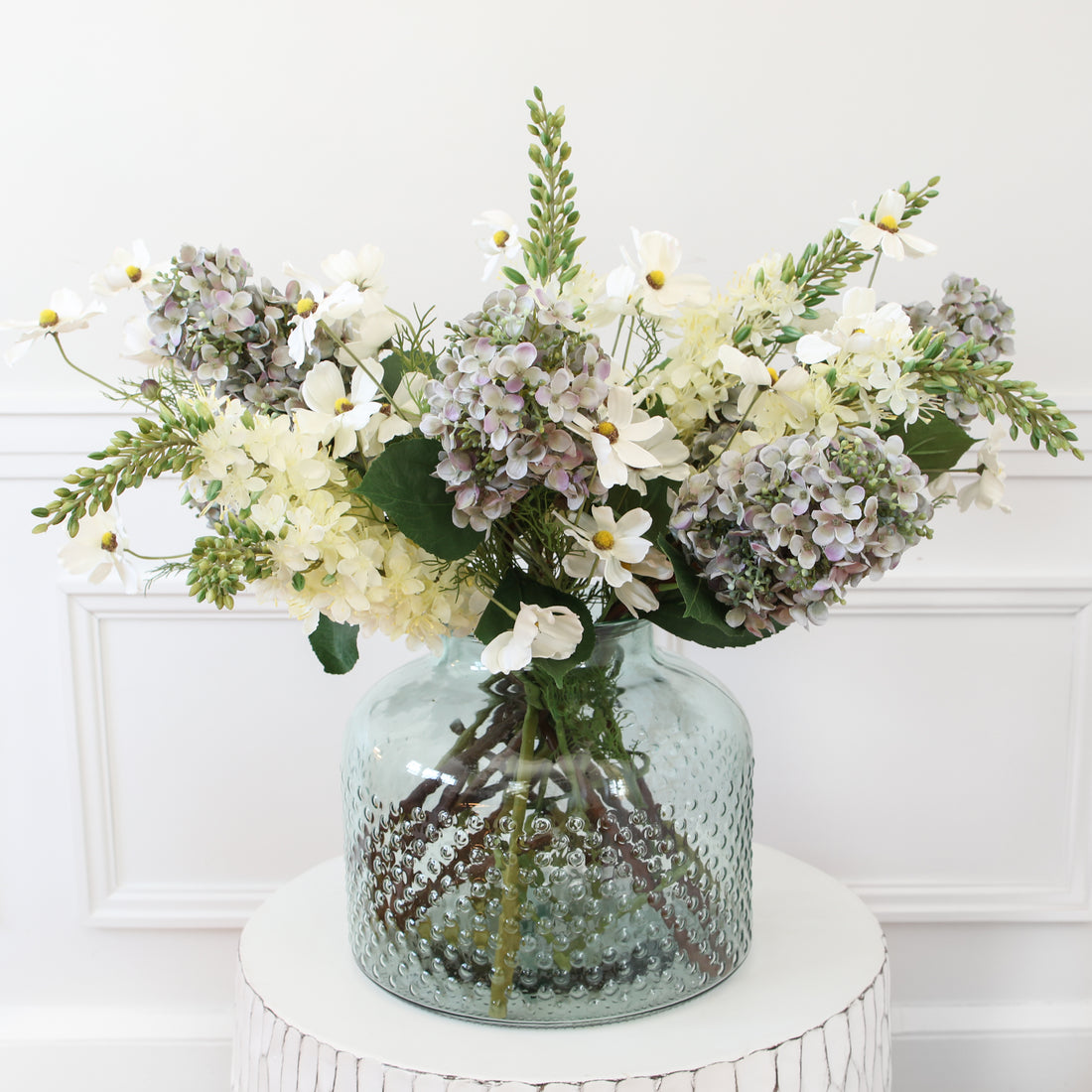 Hobnail Vase and Summer Stems Bundle - Interior Delights