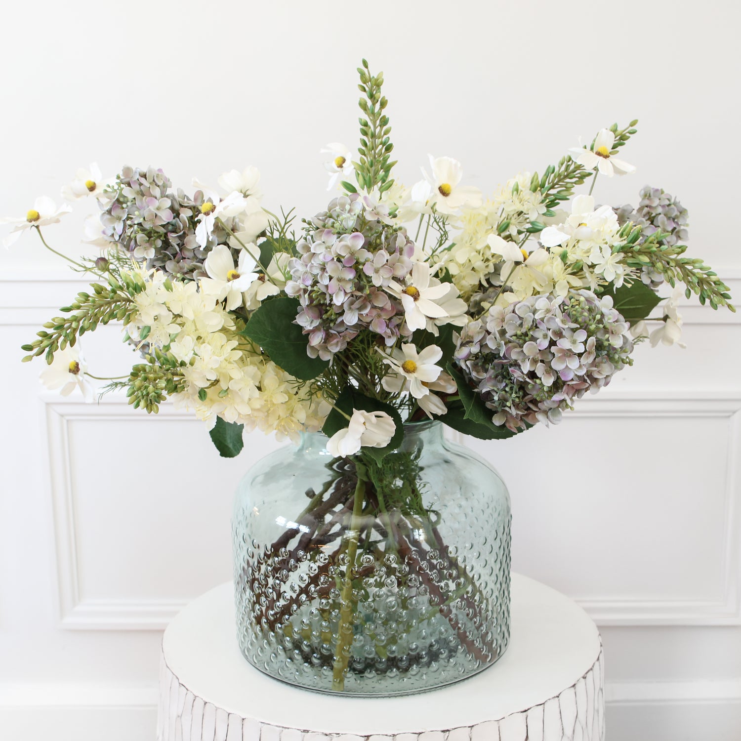 Hobnail Vase and Summer Stems Bundle - Interior Delights