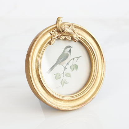 Mini Round Frame with Bird