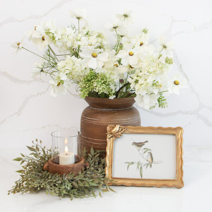 Gold Ruffled Frame with Bird 5x7