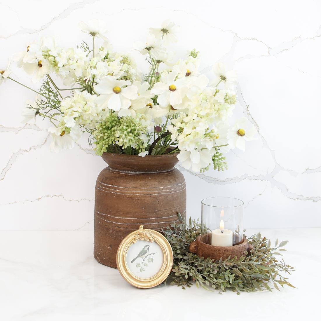 Mini Round Frame with Bird