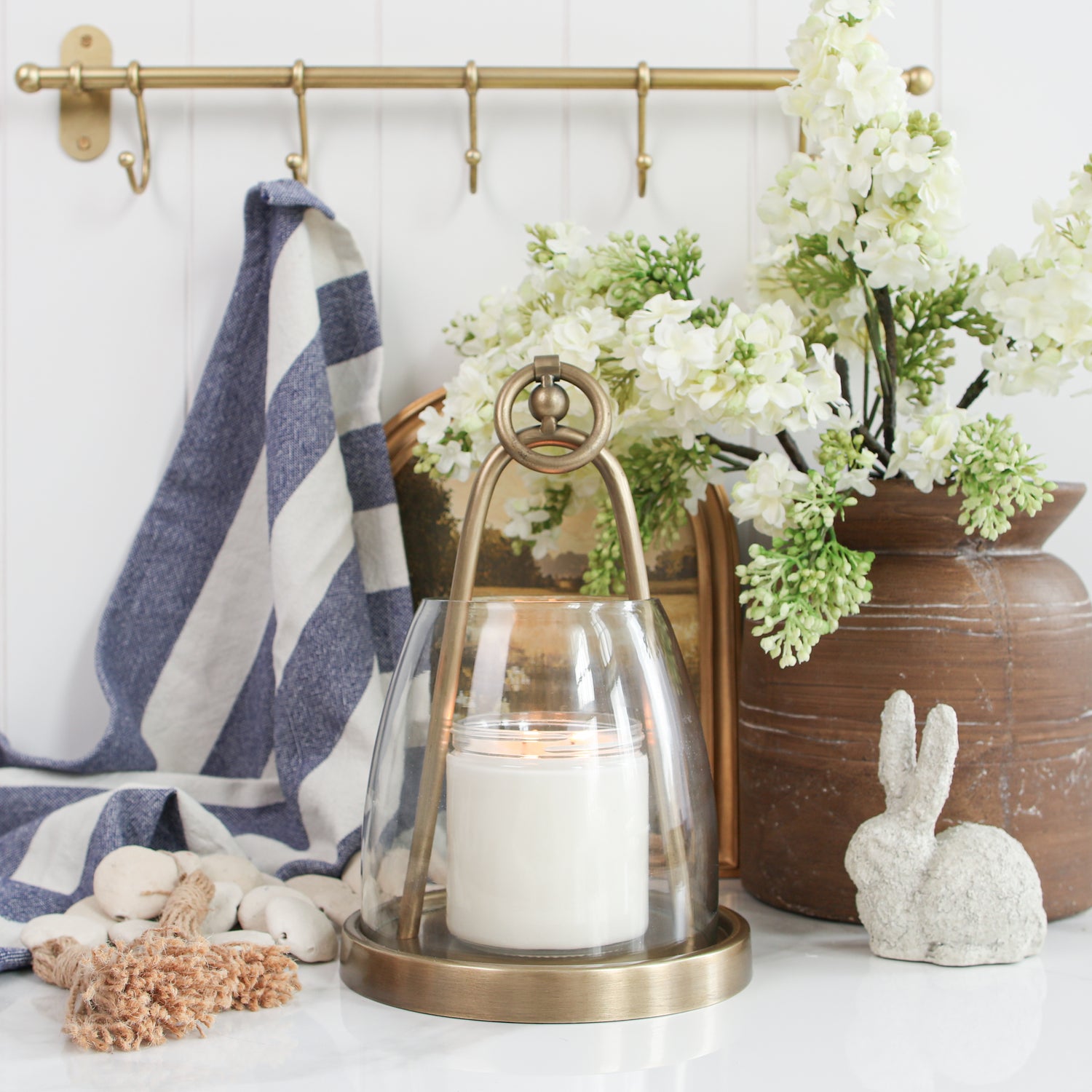 Gold Ring Top Lantern