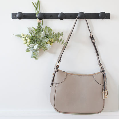 5 Knob Black Metal Wall Hook - Interior Delights