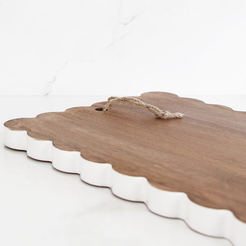 Mango Wood Scalloped Board - Interior Delights